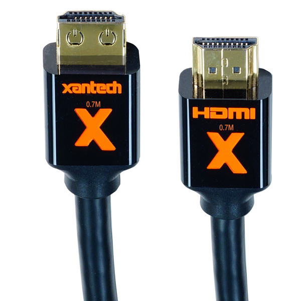 XT-EX-HDMI-0.7-40PK XANTECH EX SERIES BULK PACK (40) - HIGH-SPEED HDMI CABLE WITH X-GRIP TECHNOLOGY (0.7M)